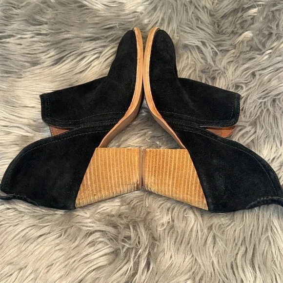 Jeffrey Campbell Rosalee Black Oiled Suede Ankle Boot Booties Size 8.5 - Picture 4 of 12